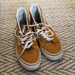 Yellow high top vans